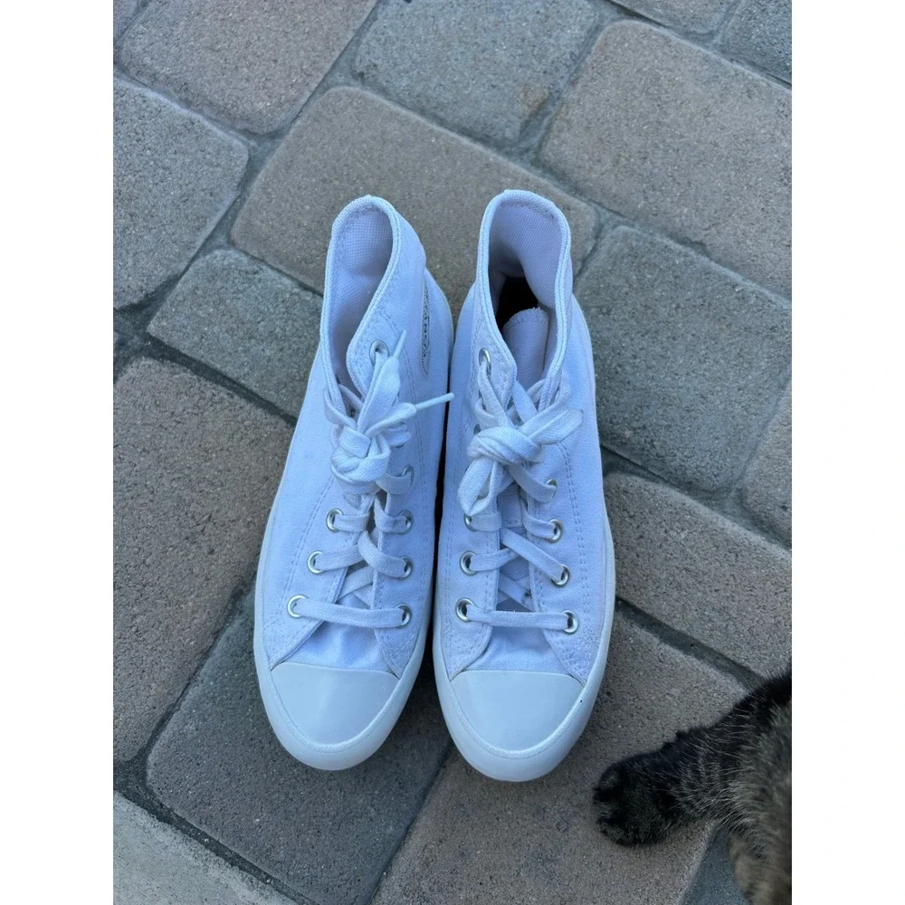 Converse Womens Chuck Taylor All Star Lugged High Top 6.5 White Platform 565902C - Picture 8 of 8